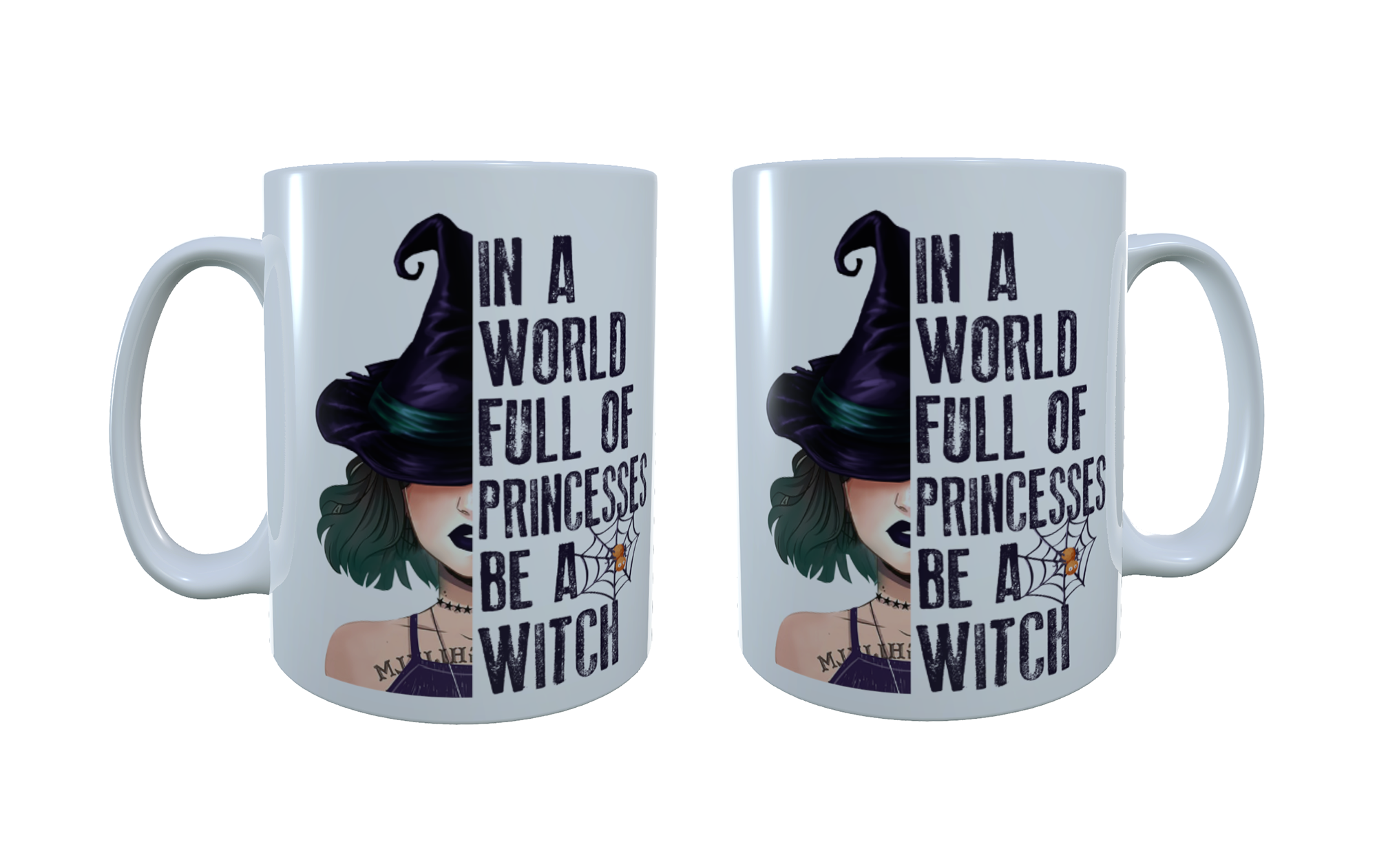 Witch Ceramic Mug, Princess Mug, Witch Latte Mug